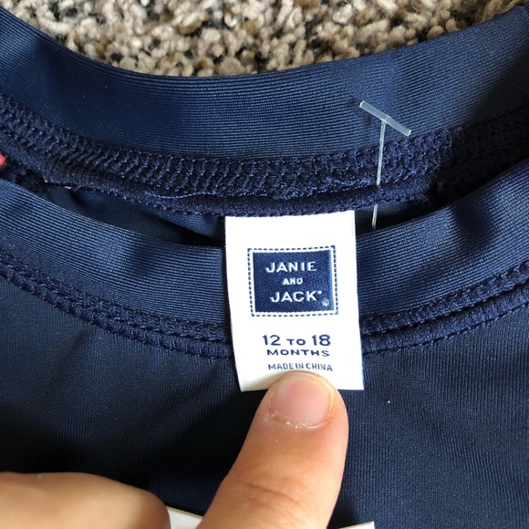 Janie and Jack girls swim top - Picture 3 of 4